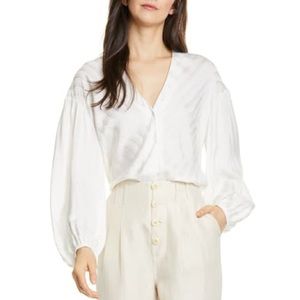 Joie Cadmar Illusion Chevron Stripe Blouse